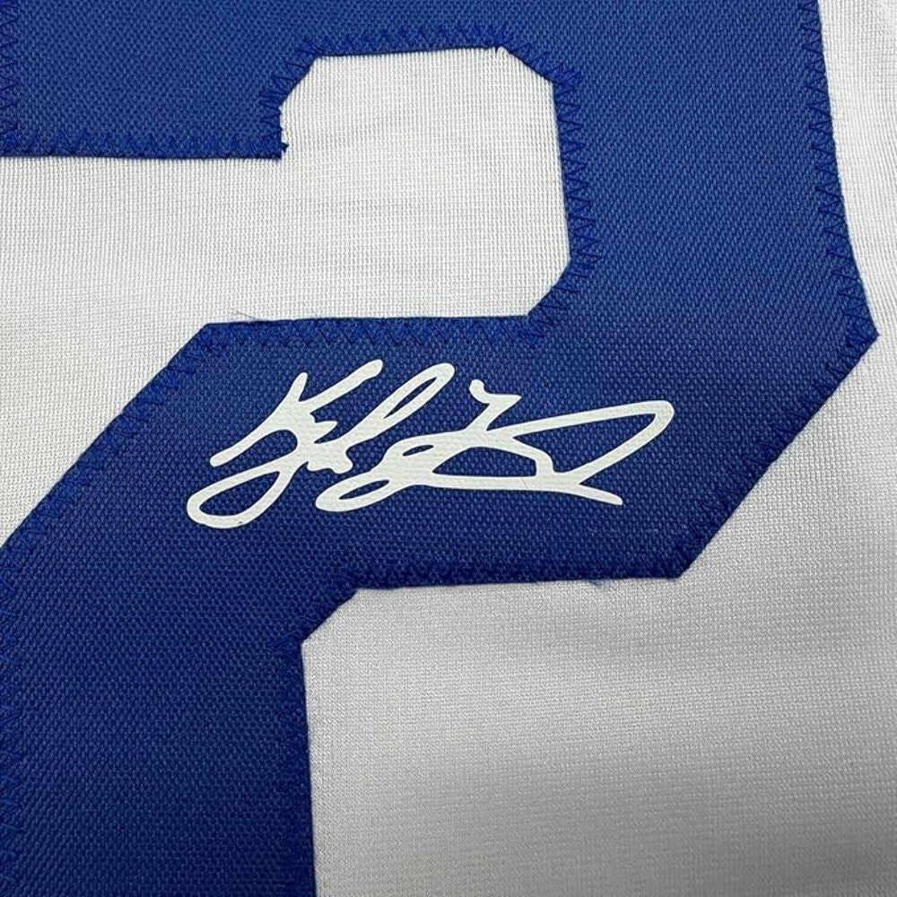 Framed Facsimile Autographed Kyle Tucker 35x39 Los Angeles White Reprint Jersey