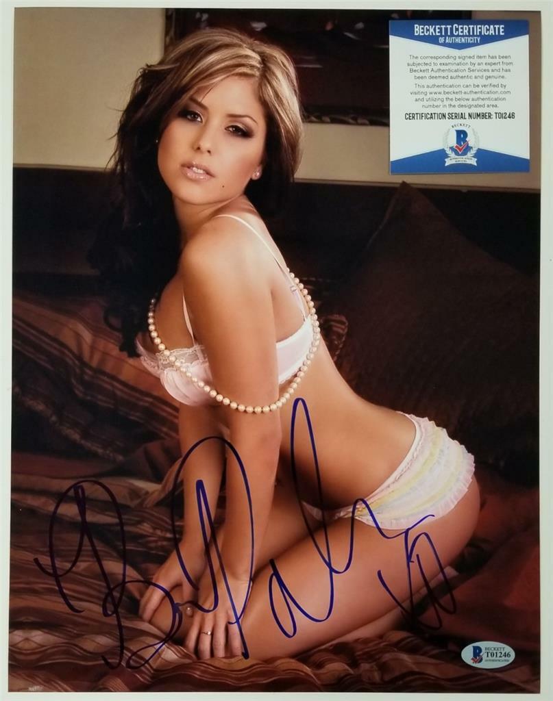 Brittney Palmer signed 10x13 Photo #3 Model & UFC Ring Girl ~ Beckett BAS COA