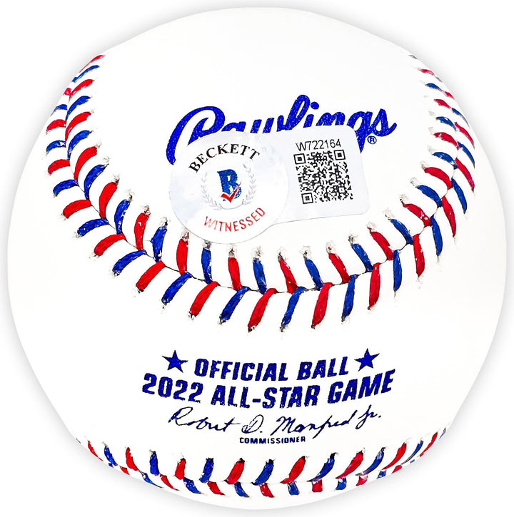 Yordan Alvarez Auto Official 2022 All Star Game Logo MLB Baseball Astros Beckett