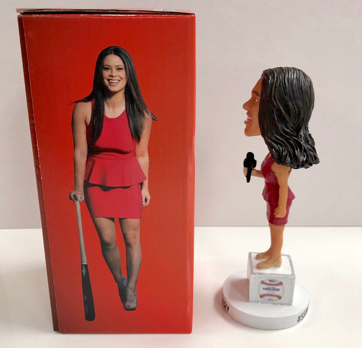 LA Kings/Angels TV host Alex Curry signed Red Ink autograph bobblehead LE /50