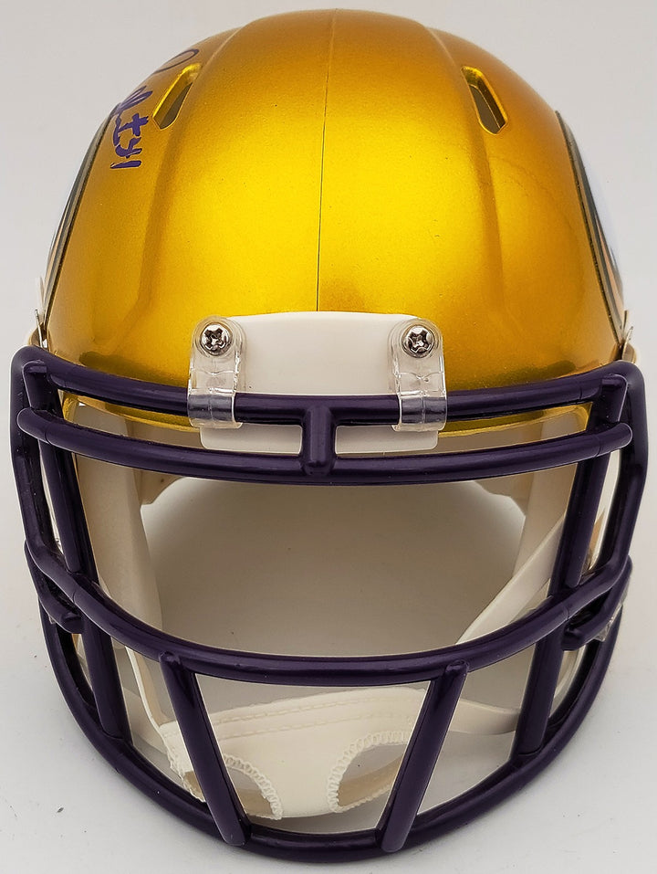 Herschel Walker Signed Minnesota Vikings Flash Yellow Speed Mini Helmet Beckett