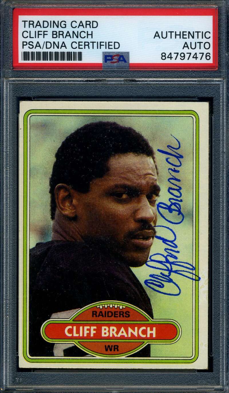 Cliff Branch PSA DNA Signed 1980 Topps Autograph
