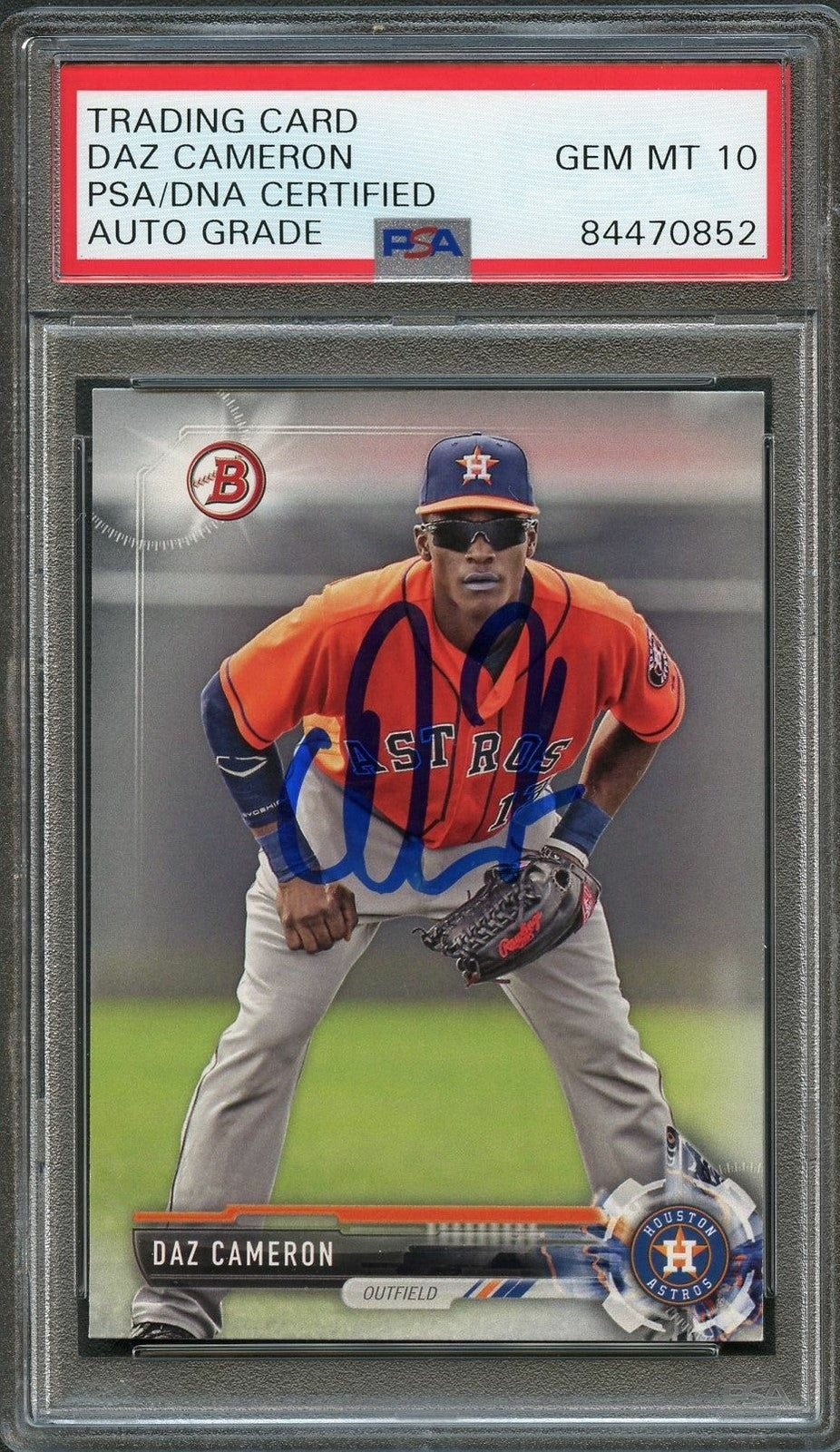 2017 Bowman #BP-095 DAZ CAMERON Signed Card PSA Slabbed Auto 10 Astros