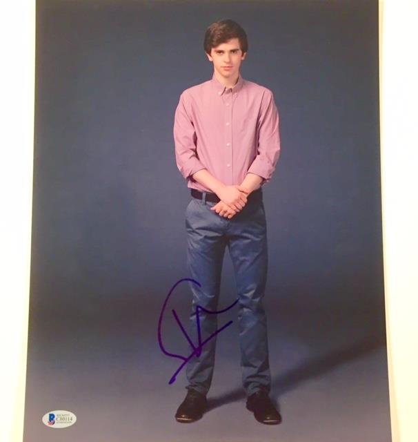 FREDDIE HIGHMORE Signed 11x14 Photo * BAS Beckett COA * Bates Motel GOOD DOCTOR