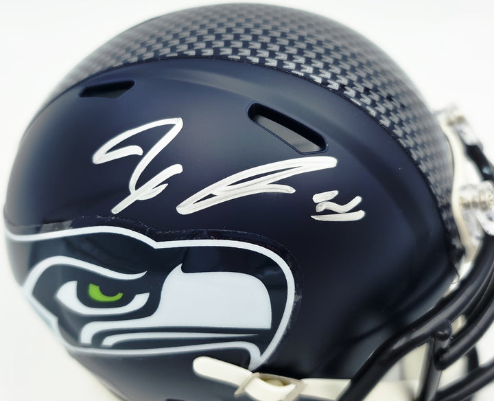 Jaxon Smith-Njigba Auto Seahawks Blue SB LX Champions Logo Speed Mini Helmet
