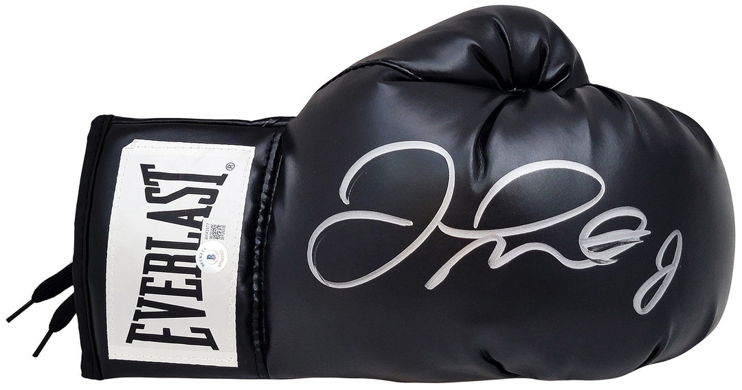 Floyd Mayweather Jr. Auto Black Everlast Glove Right Hand In Silver Beckett Wit