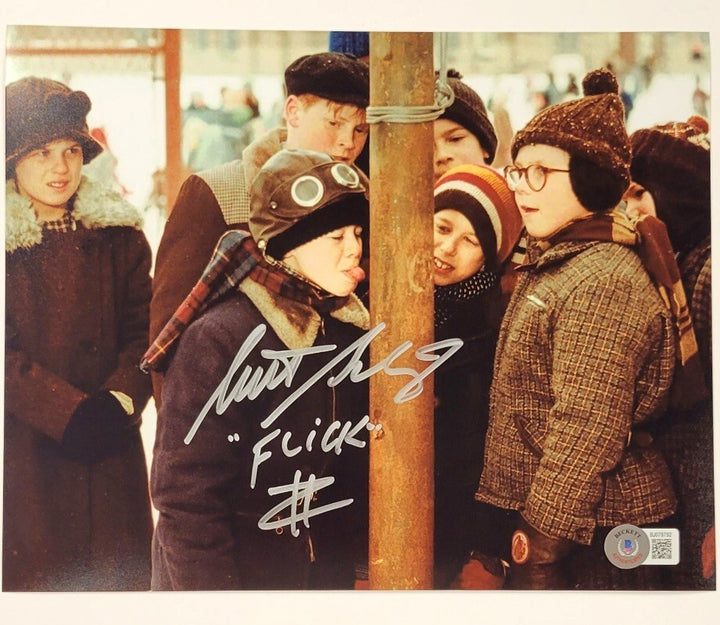 Scott Schwartz "Flick" signed A Christmas Story 8x10 photo autograph Beckett BAS