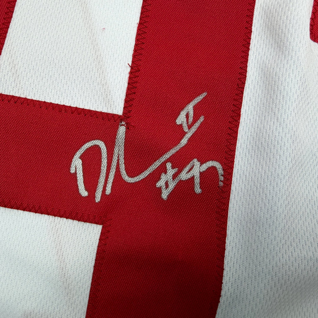 Autographed/Signed Dexter Lawrence New York White Pro Cut Jersey Beckett BAS COA