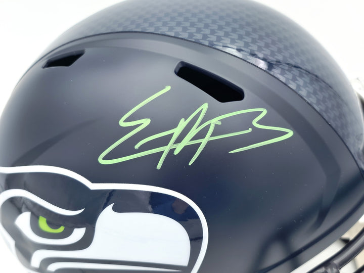 Nick Emmanwori Auto Seahawks Blue Full Size Speed Replica Helmet Beckett Witness