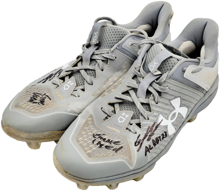 Gunnar Henderson Auto Grey Under Armour Yard MT Game Used Rookie Cleats Orioles