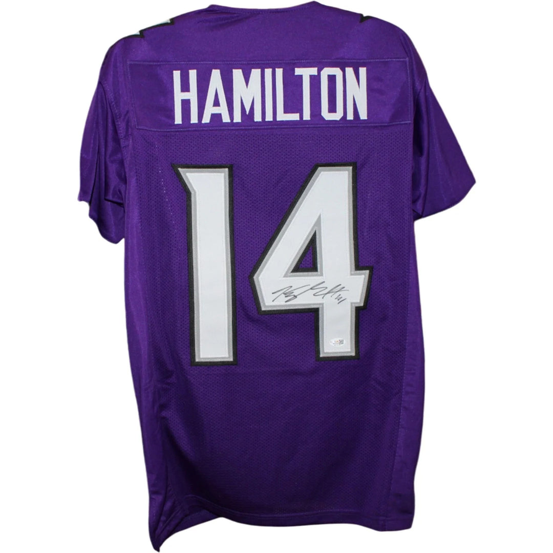 Kyle Hamilton Autographed/Signed Baltimore Ravens Purple Jersey JSA 58531