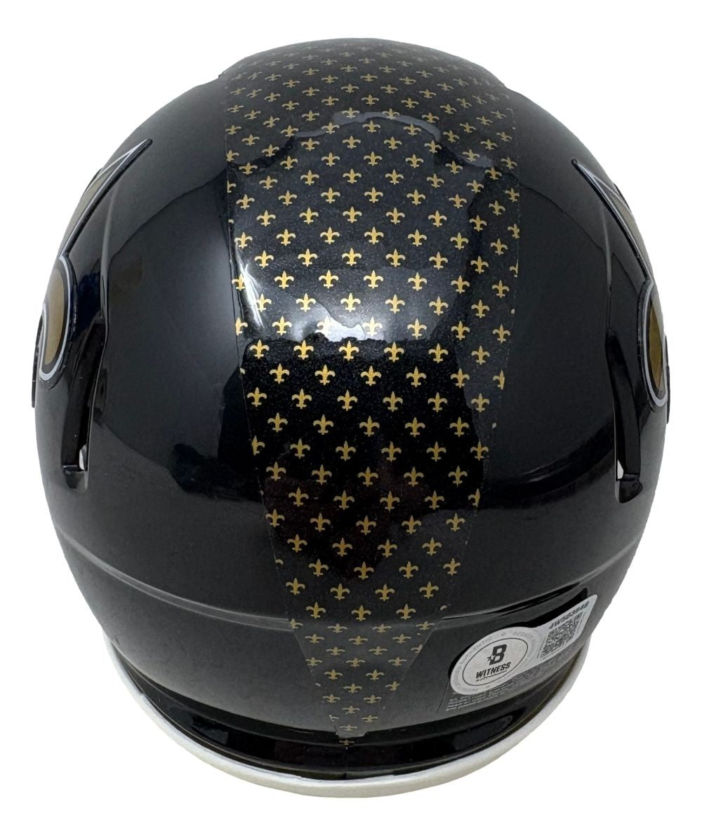 Drew Brees Signed New Orleans Saints Black Mini Speed Helmet HOF 26 BAS