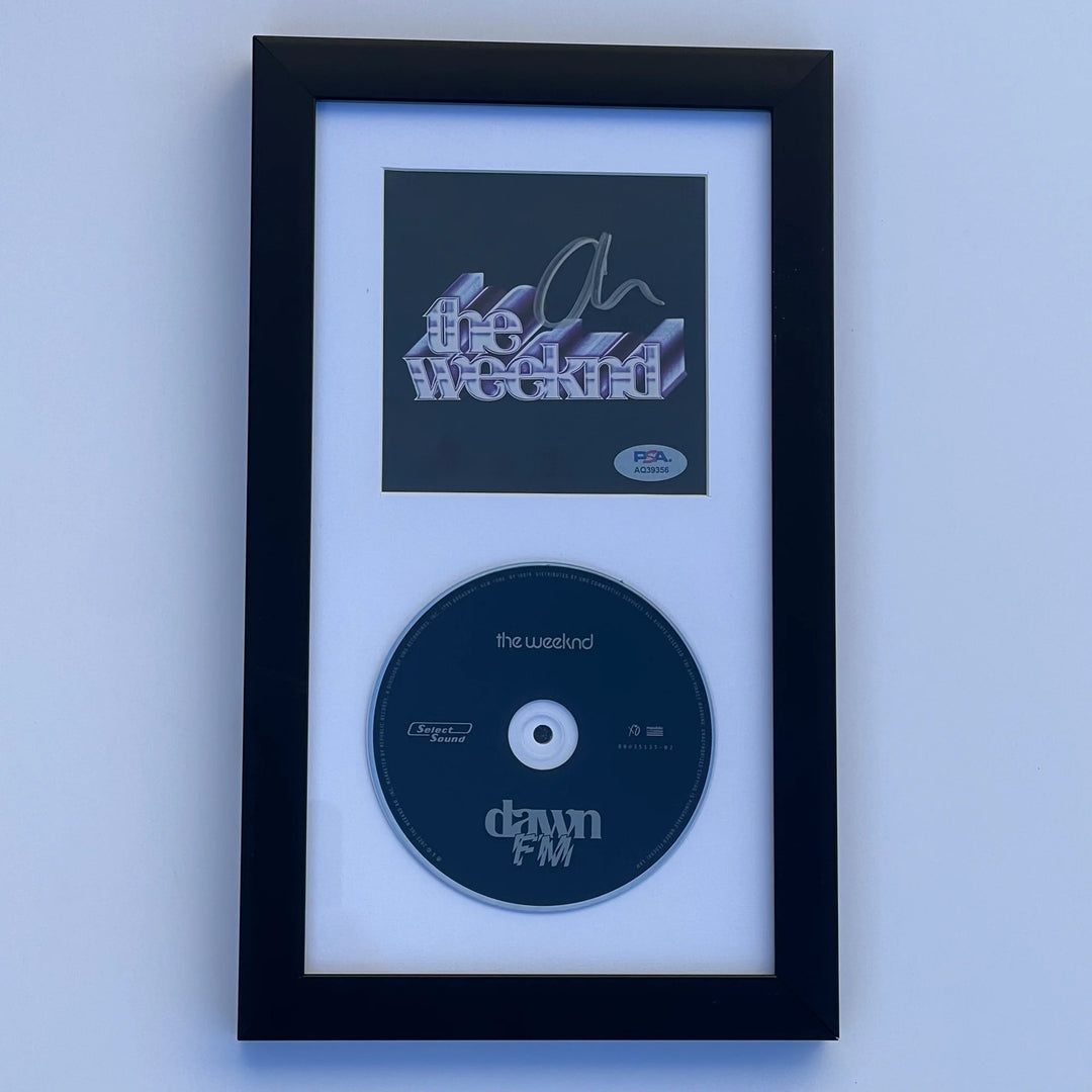 The Weeknd Signed CD Cover Framed PSA/DNA Autographed Dawn FM