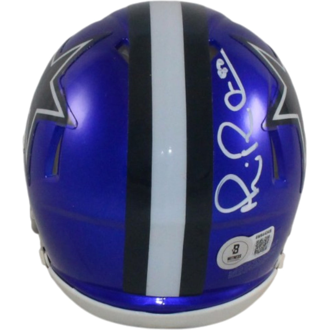 Michael Irvin Autographed Dallas Cowboys Flash Mini Helmet Beckett Witness 56385