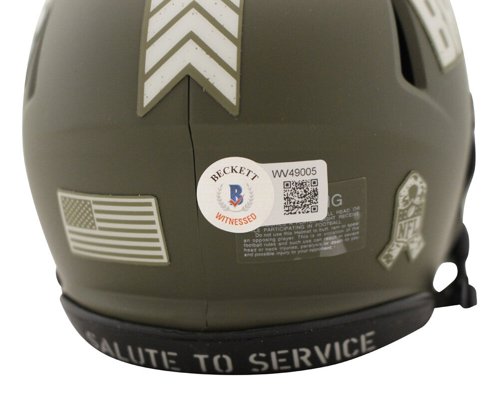 Jeremiah Owusu-Koramoah Signed Cleveland Browns Salute Mini Helmet BAS 38727