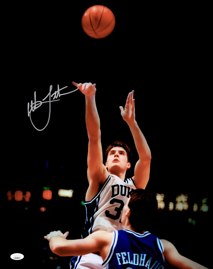 Christian Laettner Signed 16x20 Photo Duke Blue Devils Shooting Signed Left JSA