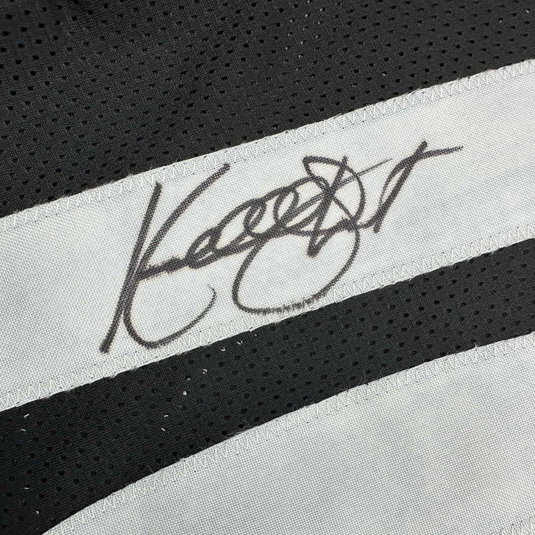 Framed Autographed/Signed Kordell Stewart 35x39 Pittsburgh Black Jersey COA