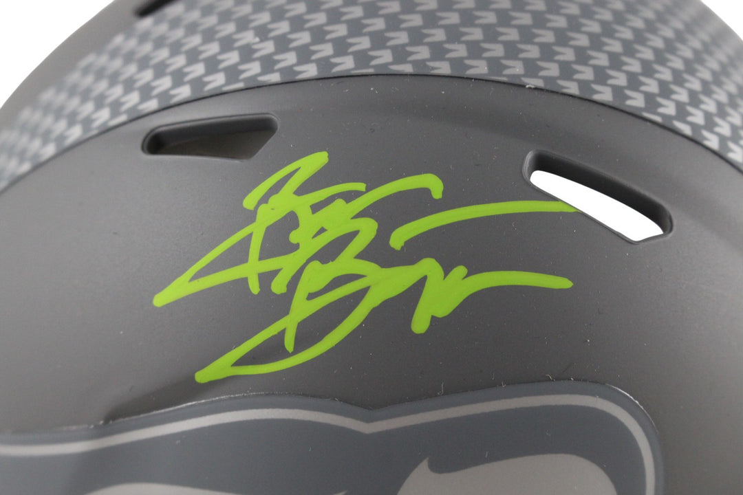 Brian Bosworth Autographed Seattle Seahawks Slate Mini Helmet Beckett WIT 54739