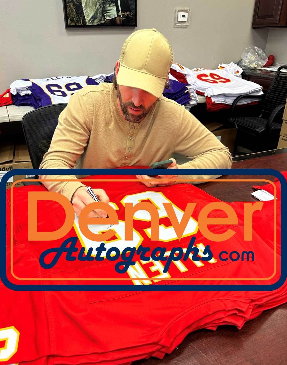 Jared Allen Autographed/Signed Pro Style Red Jersey BAS 40093