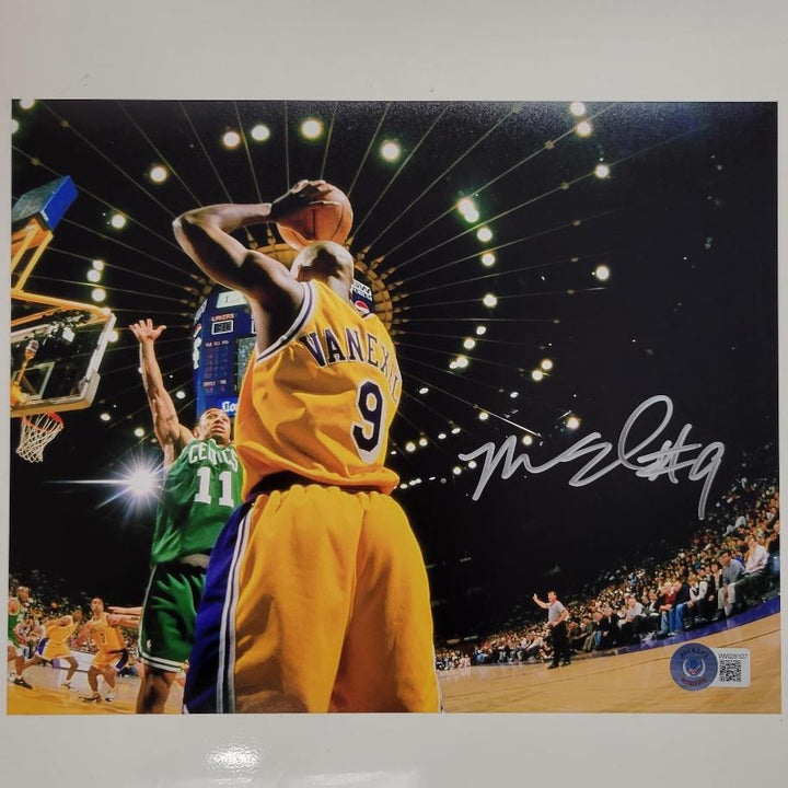 Nick Van Exel signed Lakers 8x10 photo #2 autograph ~ BAS Beckett Witness Holo