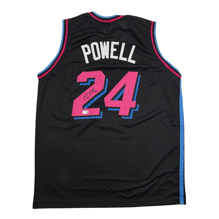 Autographed/Signed Norman Powell Miami Black Vice City Jersey Beckett BAS COA