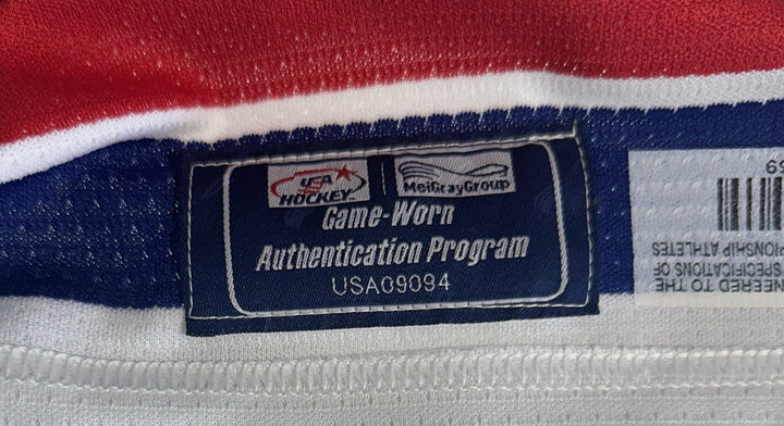 Derek Stepan Game Used Nike USA Hockey 2014 Olympics #12 Jersey Sochi Patch COA