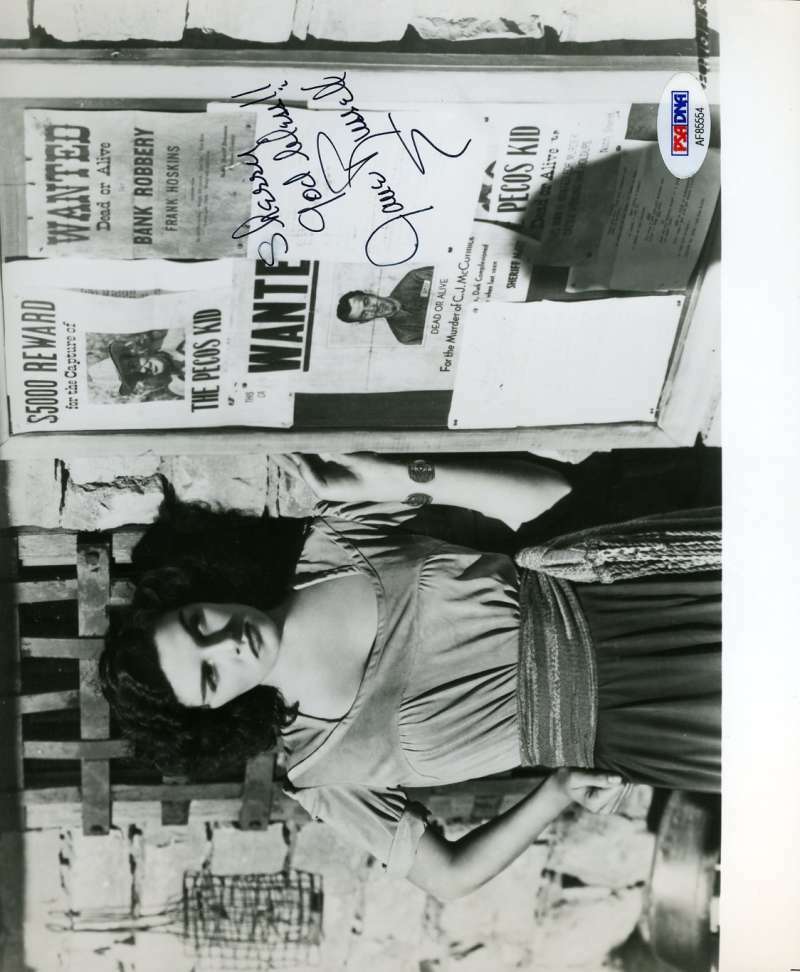 Jane Russell Psa Dna Cert Autograph 8x10 The Outlaw Photo Signed
