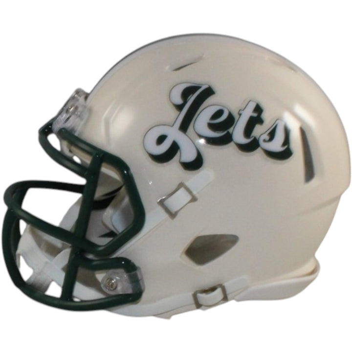 Darrelle Revis Autographed New York Jets Retro Mini Helmet Beckett Witness 58222