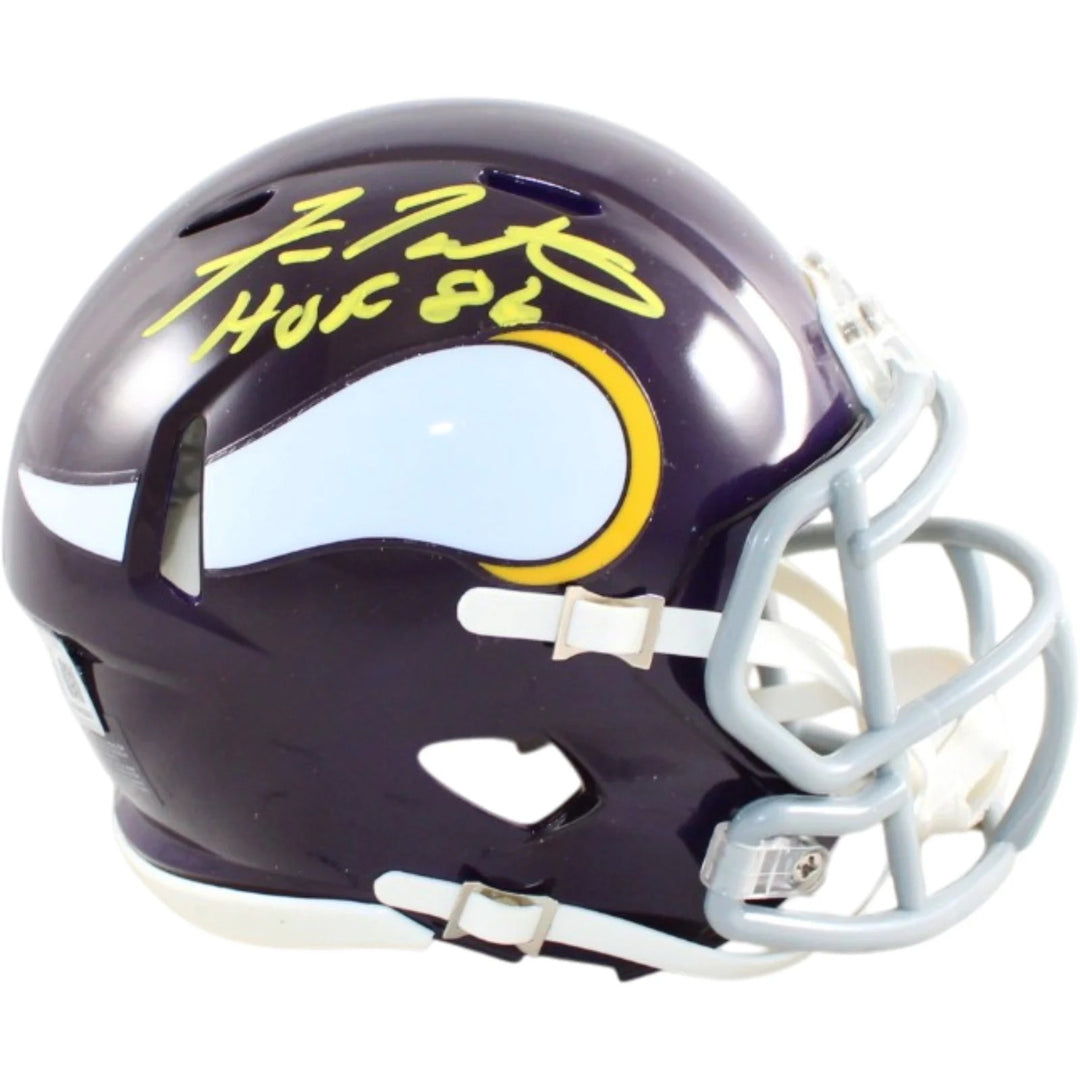Fran Tarkenton Signed Minnesota Vikings Mini Helmet 61 TB HOF 86 Becket W 58805