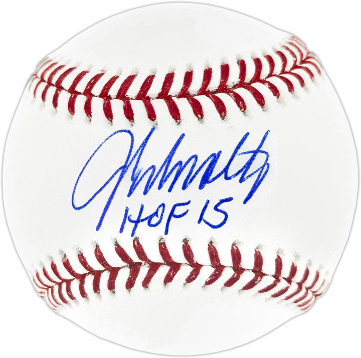 John Smoltz Signed Official MLB Baseball Atlanta Braves "HOF 15" Beckett Witness