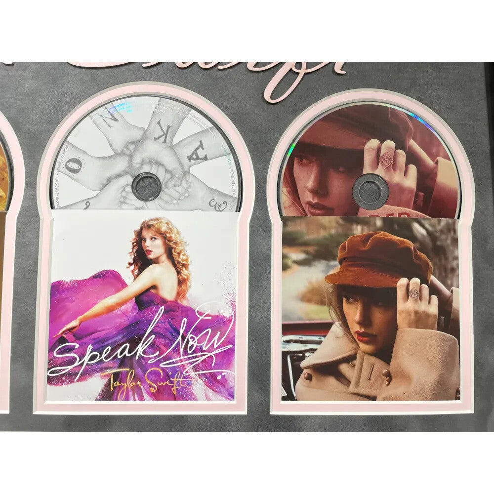 Taylor Swift CD Albums Framed Collage Autographed JSA Signed Tortured Poets 2