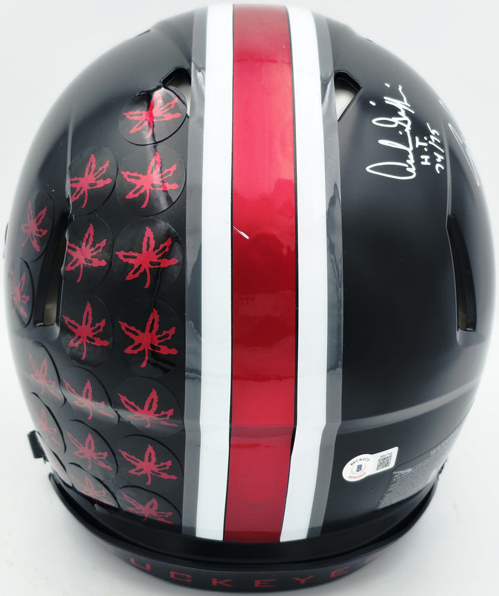 Archie Griffin Eddie George Troy Smith Auto Buckeyes Black Full Size Auth Helmet