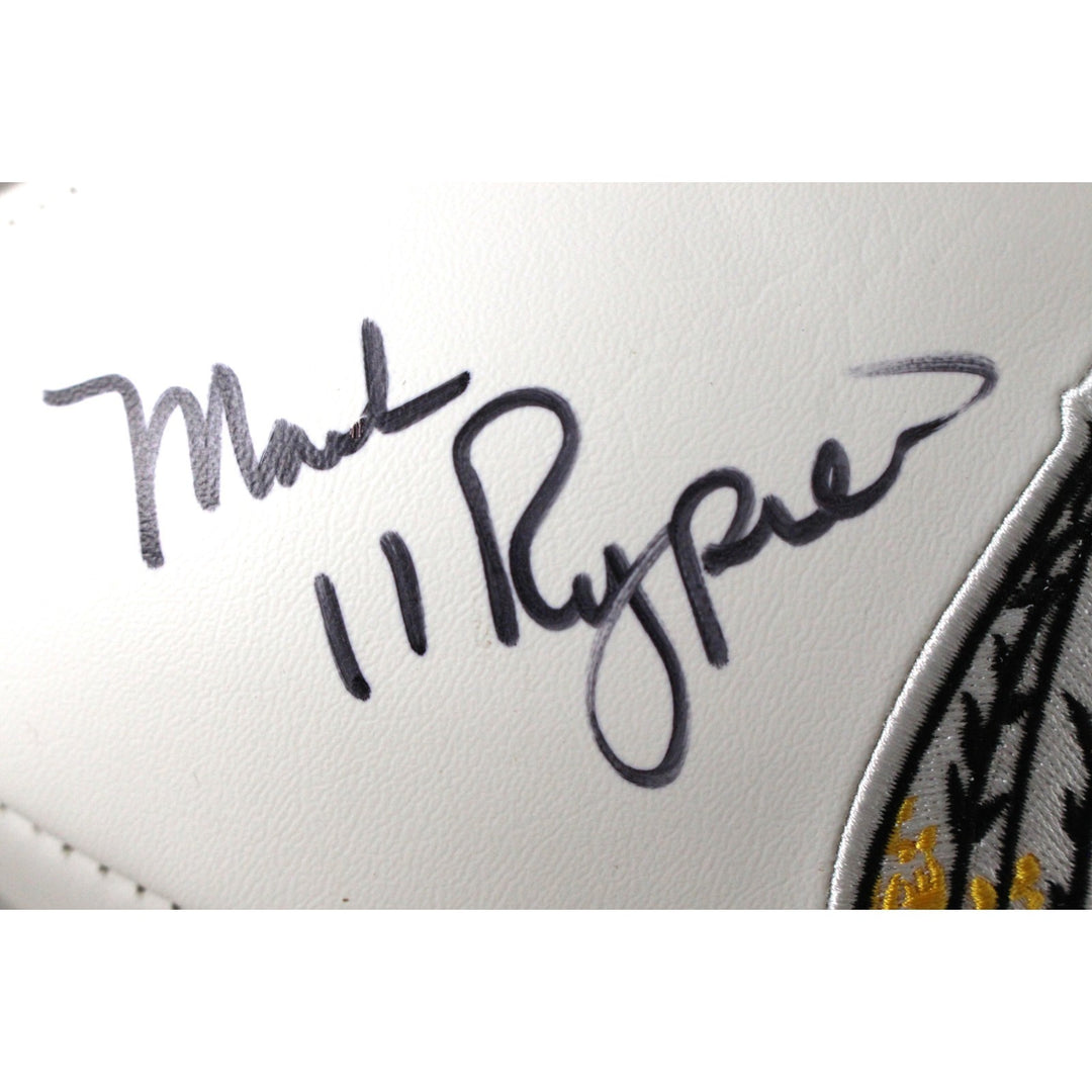 Mark Rypien Autographed Washington Redskins Logo Football SB MVP Beckett W 51821