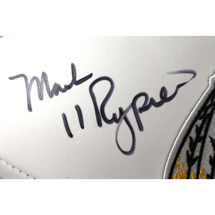 Mark Rypien Autographed Washington Redskins Logo Football SB MVP Beckett W 51821