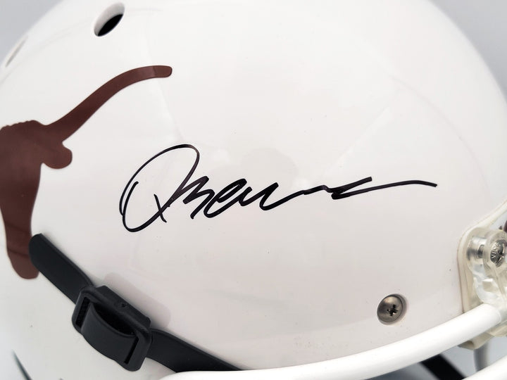 Quinn Ewers Auto Texas Longhorns White Schutt Full Size Authentic Helmet Beckett