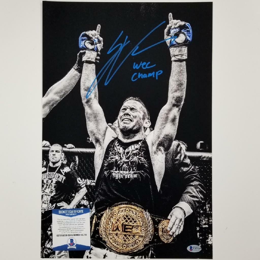 Jamie Varner "WEC Champ" signed 12x18 Photo MMA UFC Autograph~ Beckett BAS COA