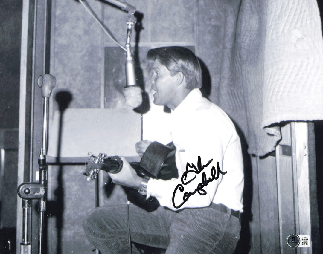 Glen Campbell Autographed Signed 11x14 Photo Beckett BAS QR #AE31850