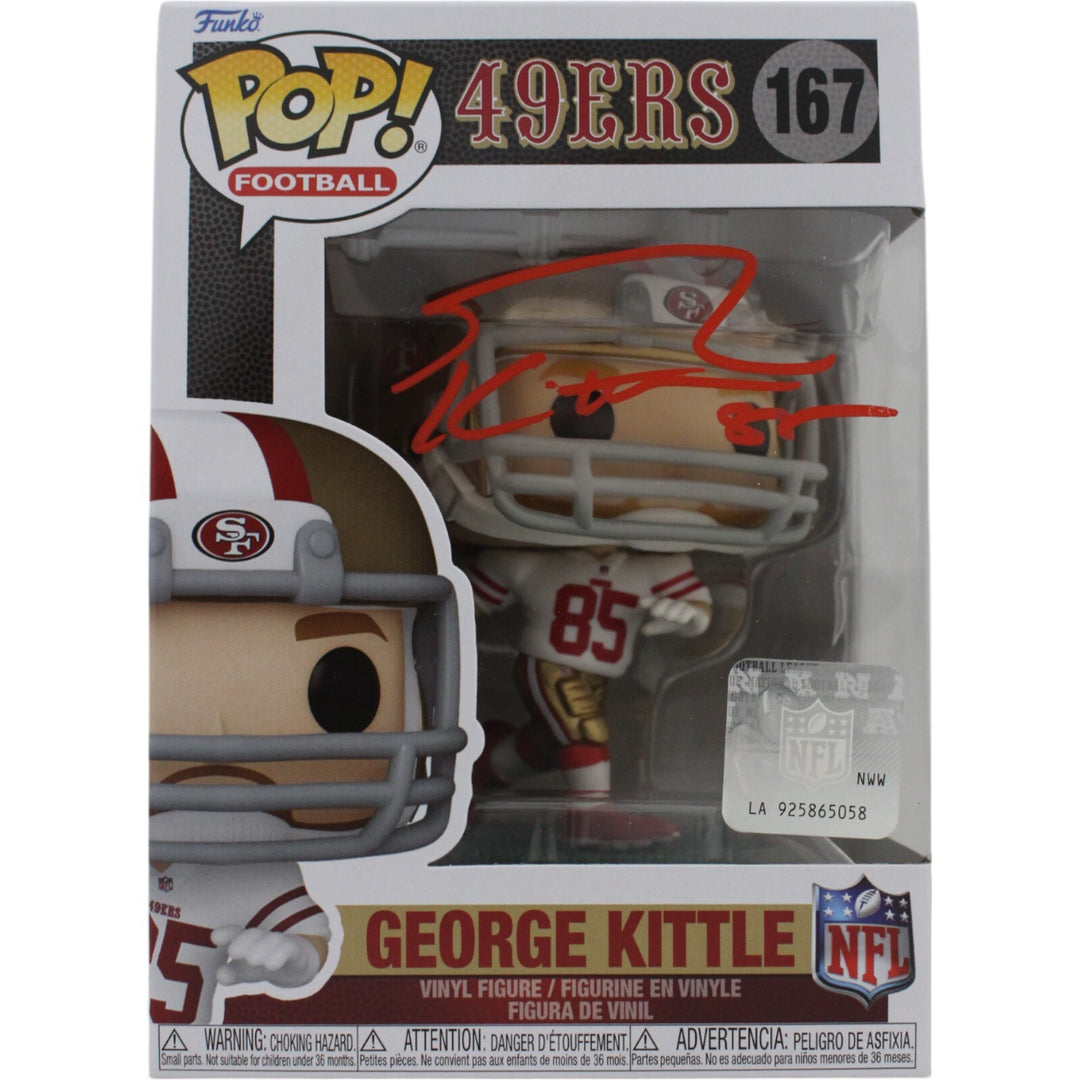 George Kittle Autographed San Francisco 49ers Funko Pop! #167 Beckett 42380