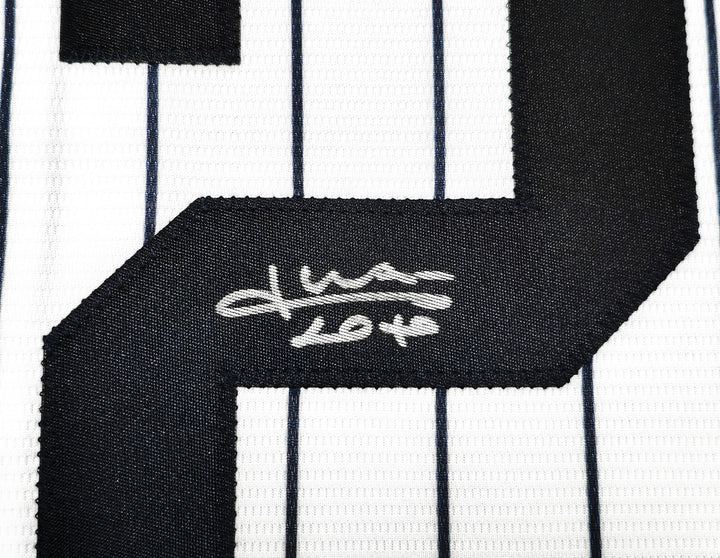 New York Yankees Juan Soto Signed White Pinstripes Nike Jersey Size XL Beckett