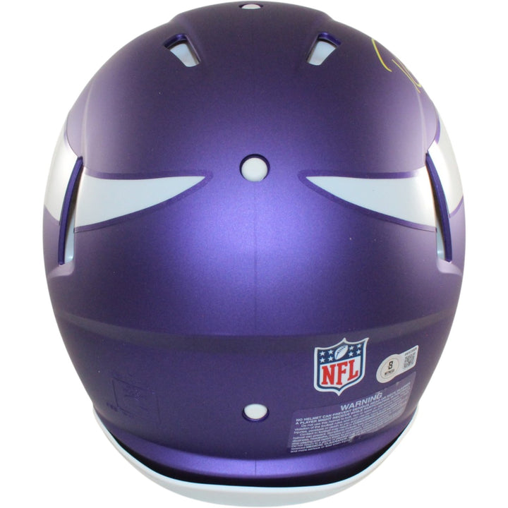 Randy Moss Autographed Minnesota Vikings Authentic Tribute Helmet Beckett 56336