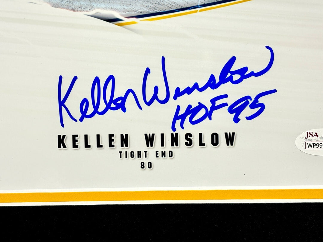 Air Coryell Fouts Joiner Winslow Signed San Diego LA Chargers Framed 16x20 Photo