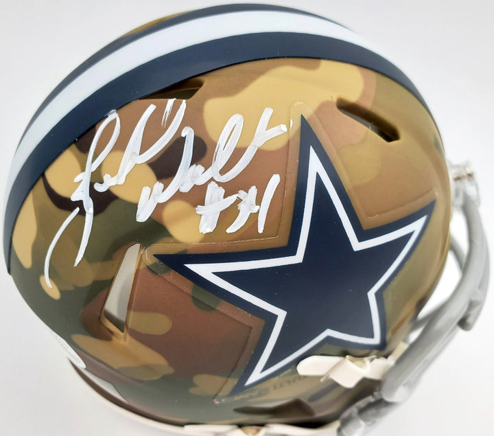 Herschel Walker Signed Dallas Cowboys Camo Speed Mini Helmet Beckett BAS
