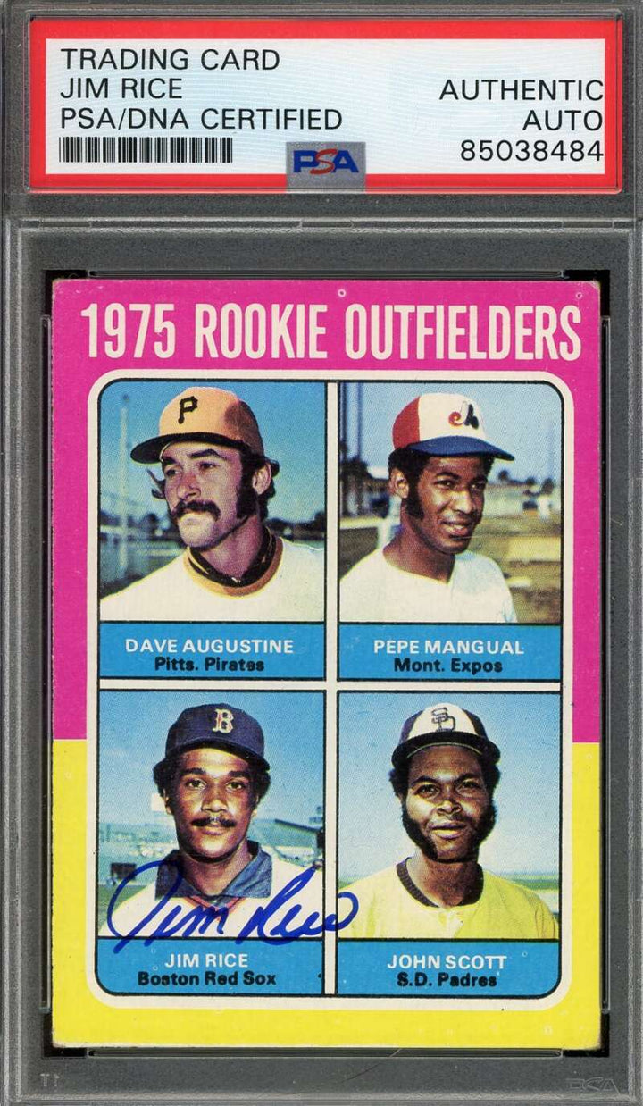 Jim Rice PSA DNA Signed 1975 Topps Rookie Outfielders Autograph