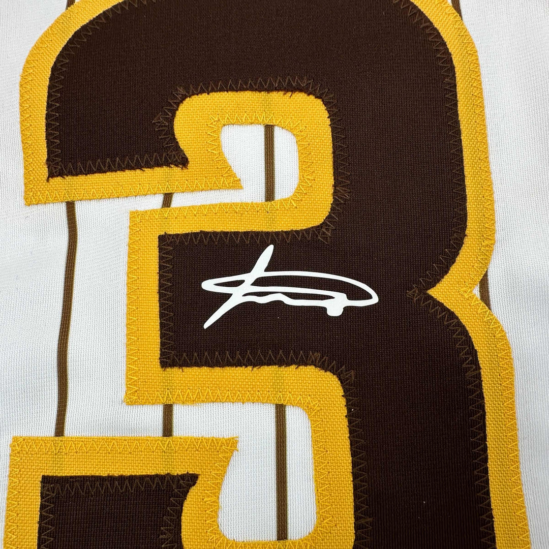 Facsimile Autographed Jackson Merrill San Diego Pinstripe Reprint Jersey Mens XL