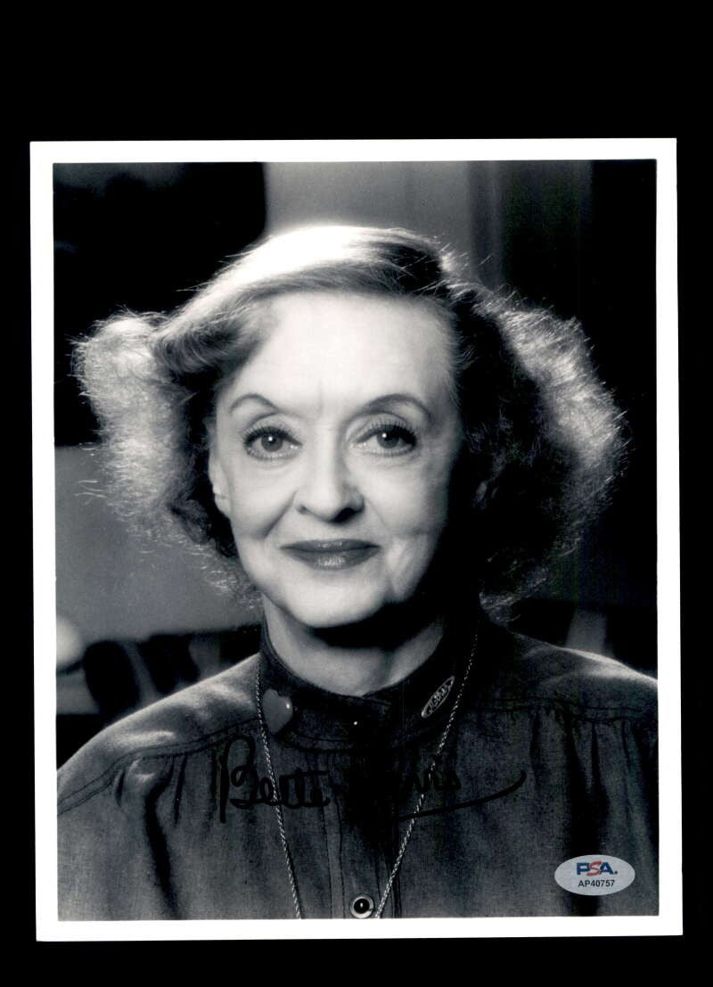 Bette Davis PSA DNA Coa Signed 8x10 Photo Autograph