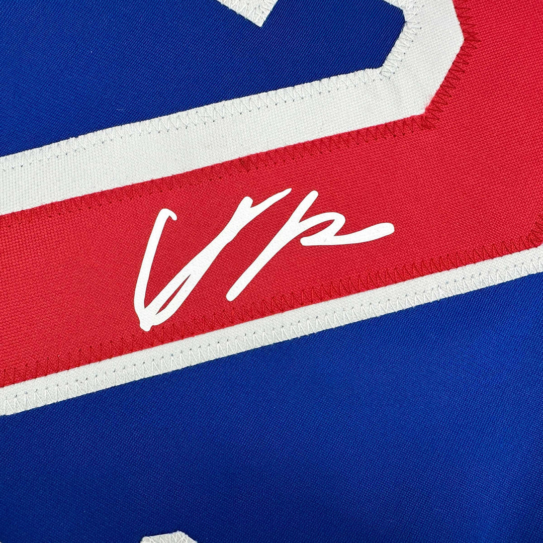 Facsimile Autographed Adam Fox New York Blue Reprint Jersey Size Men's XL
