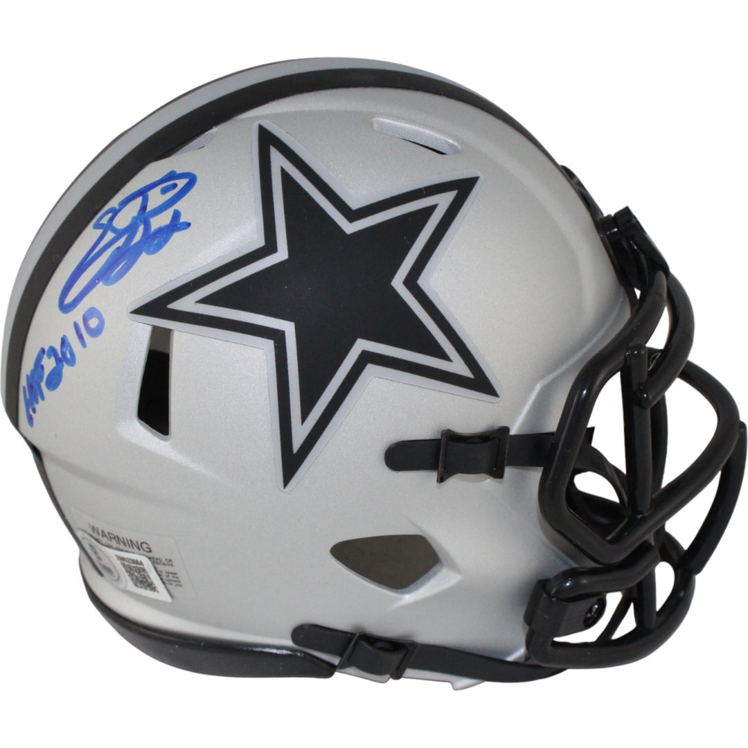 Emmitt Smith Autographed Dallas Cowboys Rave Mini Helmet HOF Beckett 53672