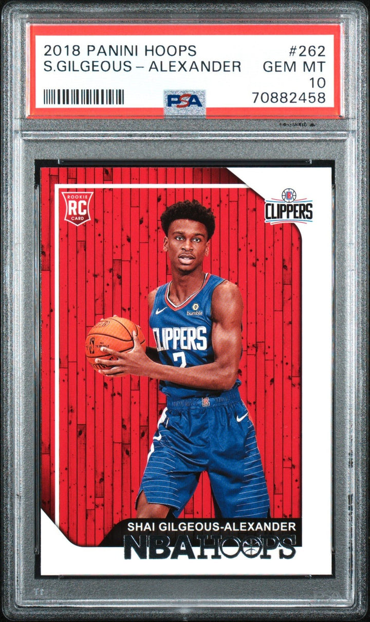 Graded 2018 Panini Hoops Shai Gilgeous-Alexander #262 RC Card PSA 10