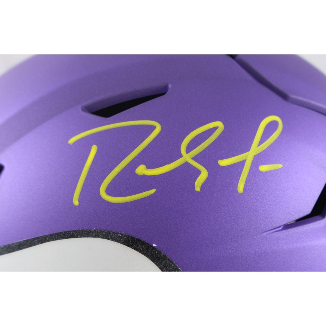 Randy Moss Autographed Minnesota Vikings Mid-Size Midi Helmet Beckett 56287