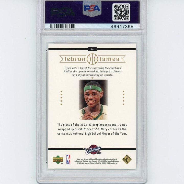 Graded 2003-04 Upper Deck LeBron James #6 Box Set Rookie Card PSA 10